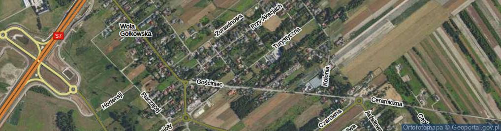 Zdjęcie satelitarne Turystyczna ul.